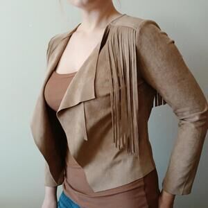 Women's‎ beige western fringe blazer size small